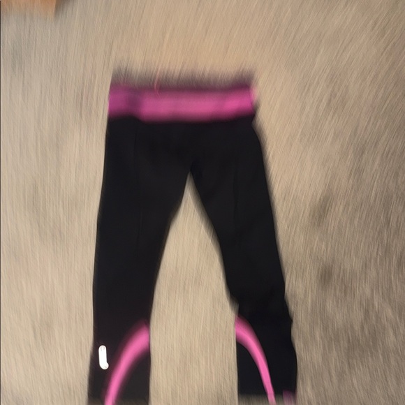 Lululemon Athletica Black and Pink Leggings - Picture 2 of 2